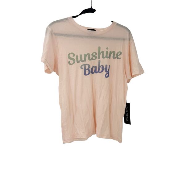 Wildfox Women's Sunshine Baby Keke Short Sleeve T-Shirt Pink Salt Size S NWT - Picture 3 of 10